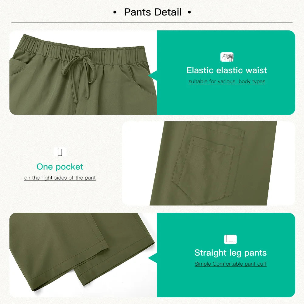 Nurse Uniforms Women Casual Short Sleeved Apparel Set Pharmacy Working Clothes Medical Suits Pet Hospital Doctor Nursing Uniform