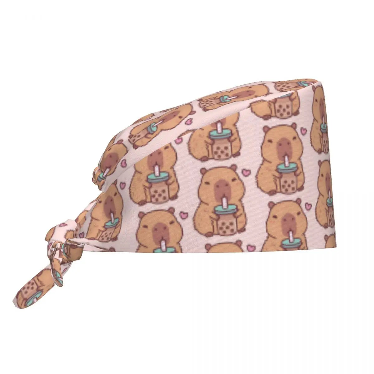 Custom Cartoon Capybara Medical Staff Scrubs Hat Women Men Comic Doctor Nursing Surgical Cap Scrub Caps