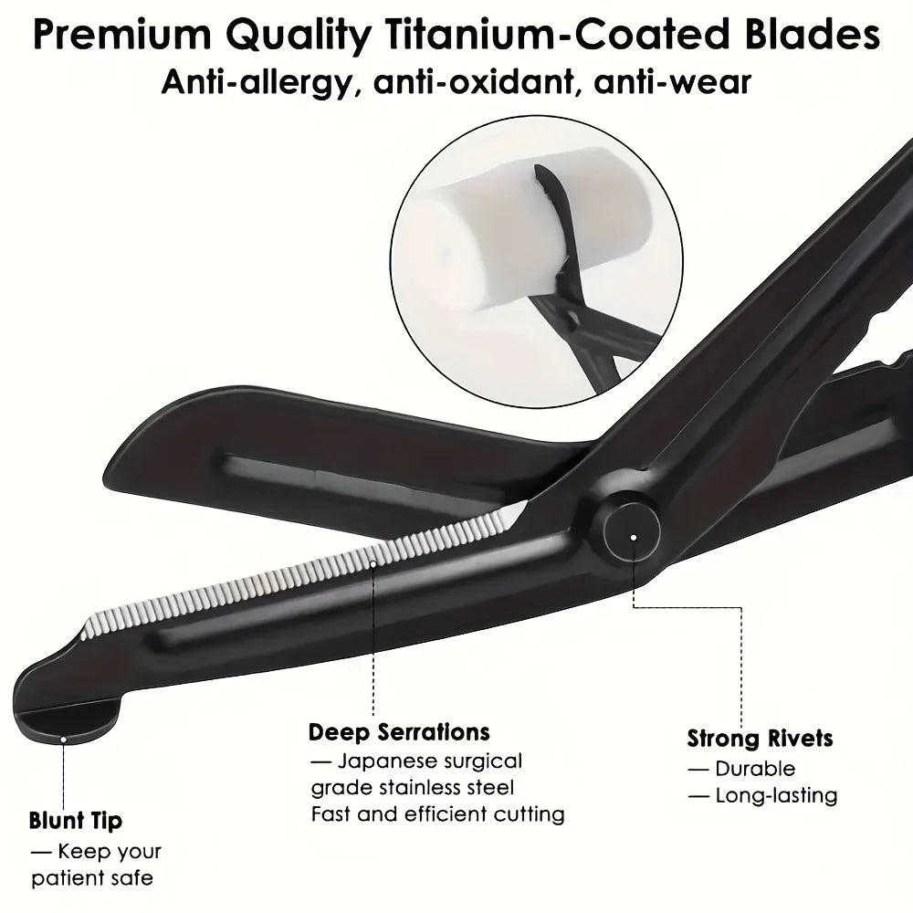 3 Pcs Nurse Medical Supplies Set with 2 Medical Pen Lights + 1 Piece 6-Inch Durable Iron Surgical Scissors
