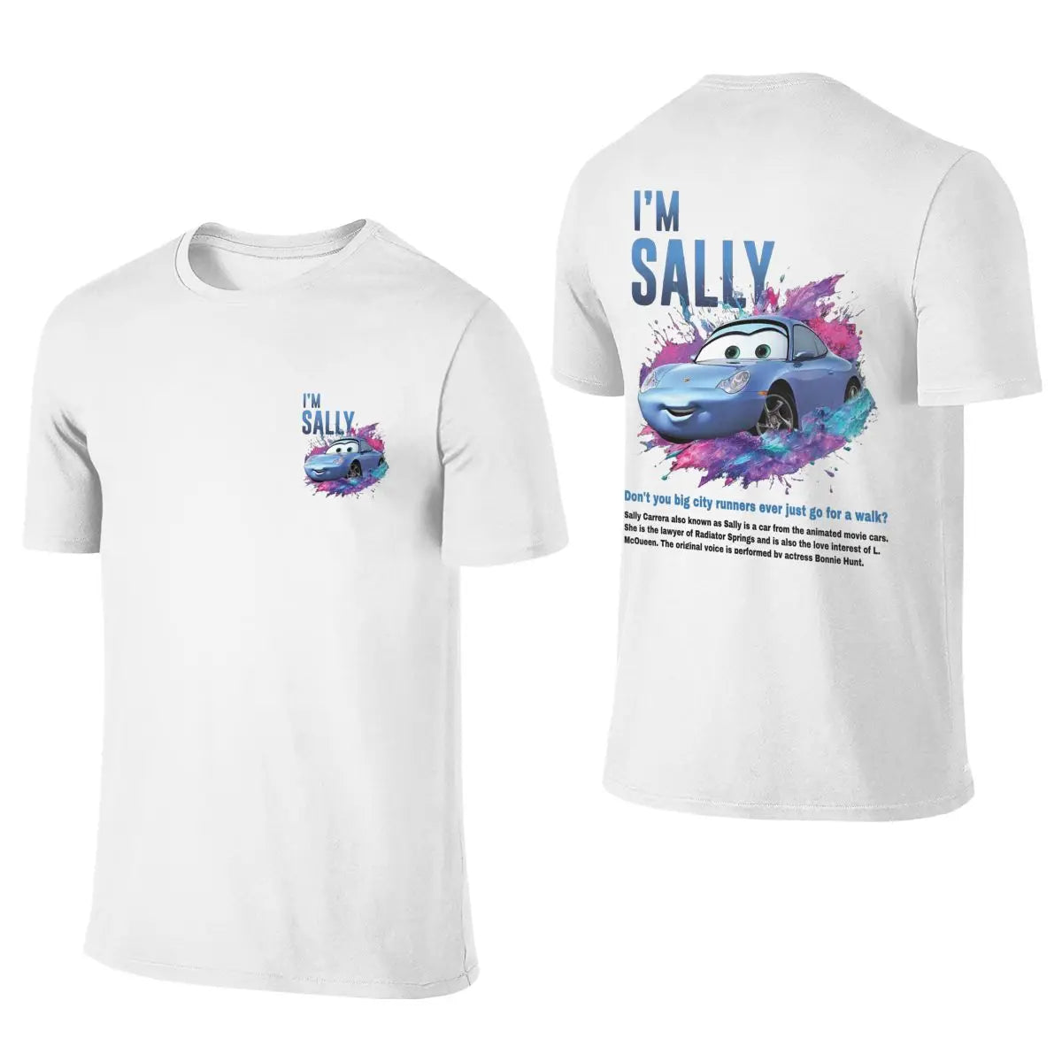 Romantic Lightning Mcqueen And Sally Matching T Shirt Outfits Double-Side Print Sally Mcqueen tshirt Tees for Couple Gifts