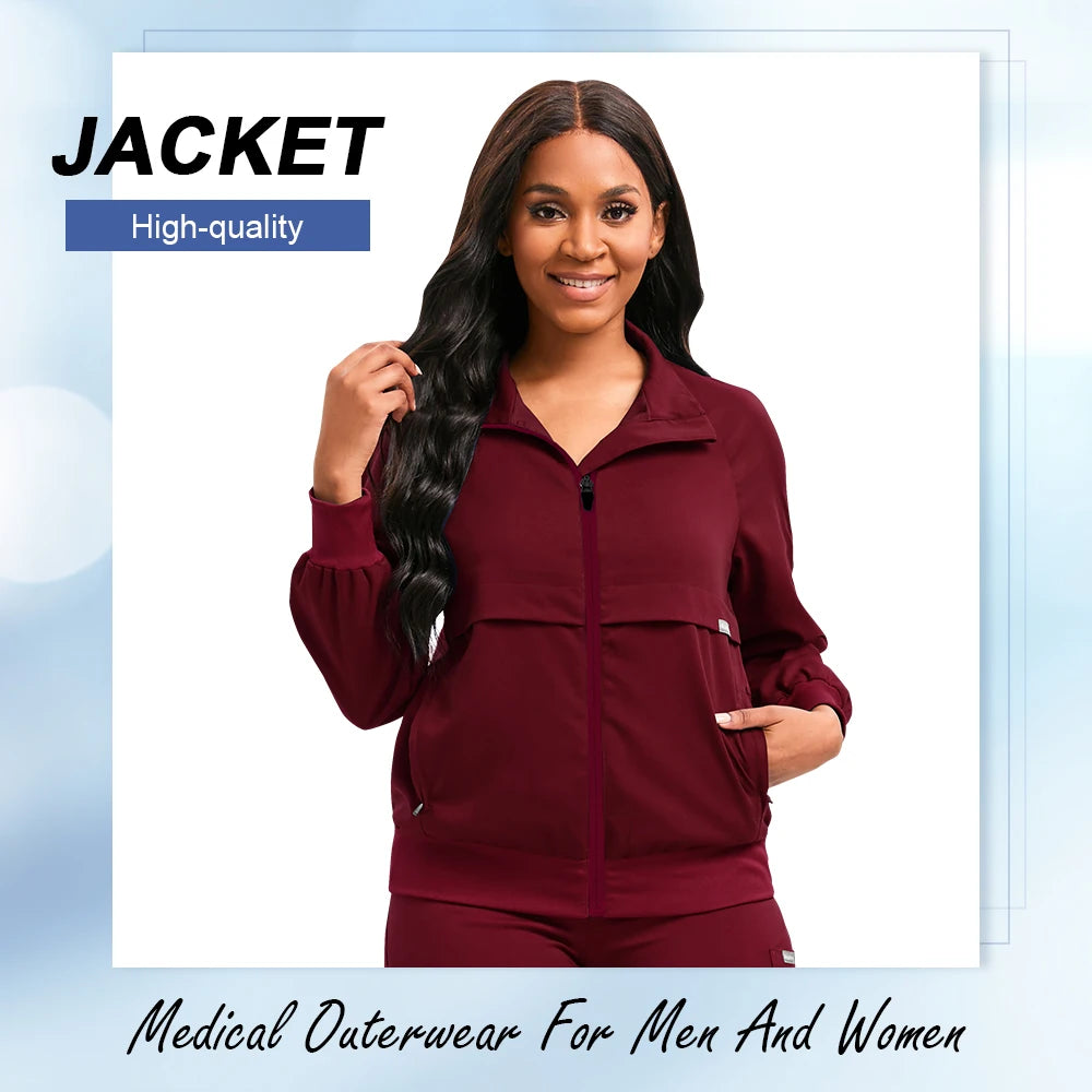 Wholesale Price Medical Scrub Uniform Jacket Women Men Dental Scrub Healthcare Uniform Beauty Salon Manicurist Cleaning Wear New