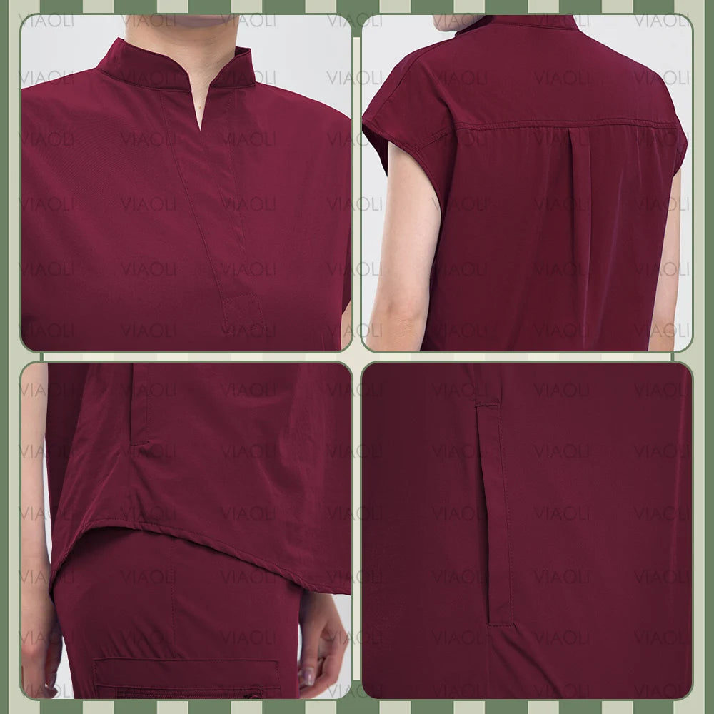 Fashion Clinical Surgical Uniforms Medical Scrubs Uniforms Sets Women Hospital Working Clothes Nurse Accessories Dental Workwear