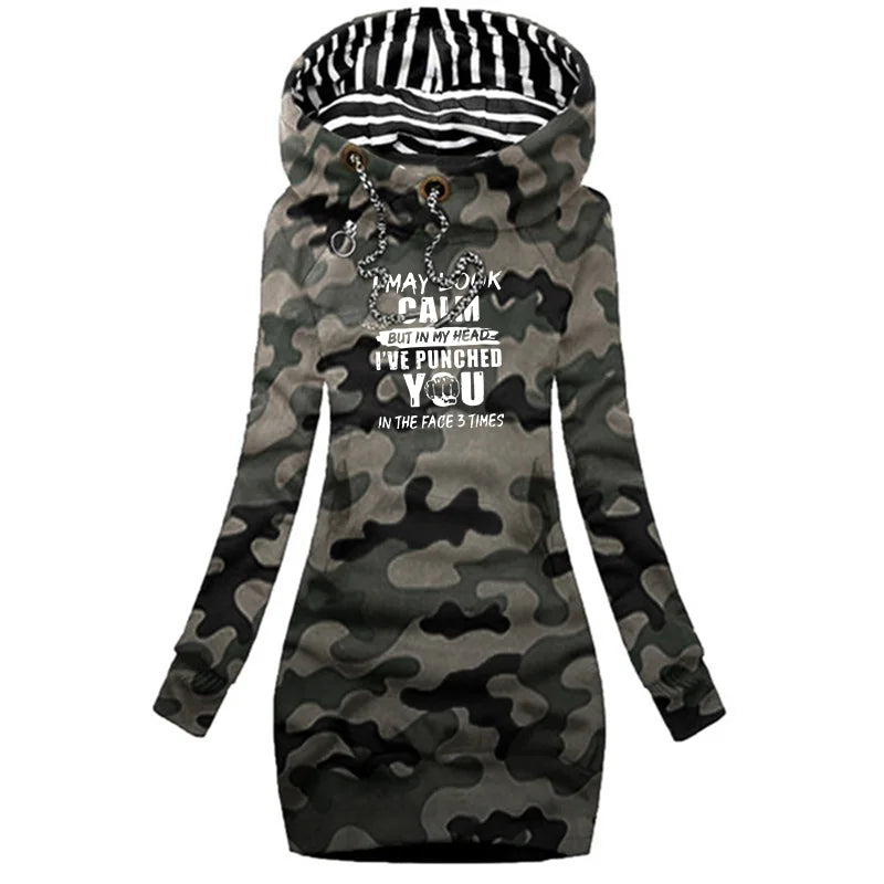 Autumn and Winter Women Dresses Fashion Long Sleeve Hoodie Dress Casual Hooded Dresses for Women Pullover Dress