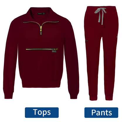 Spring Autumn Scrubs Uniform Hot Sale Custom Logo Long Sleeved Medical Hospital Sets Scrubs Woman Suit Veterinary Nurse Uniforms