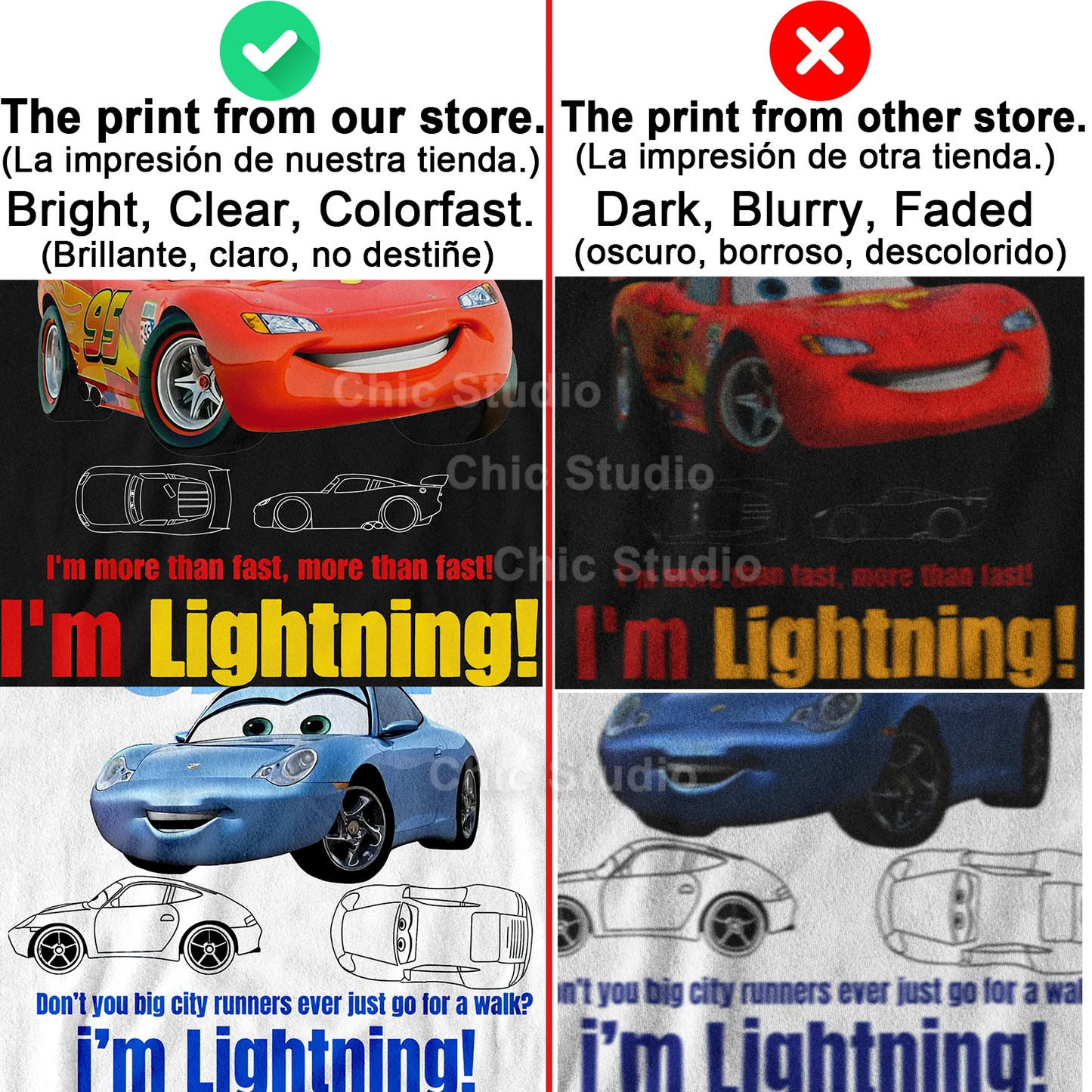 Romantic Lightning Mcqueen And Sally Matching T Shirt Outfits Double-Side Print Sally Mcqueen tshirt Tees for Couple Gifts