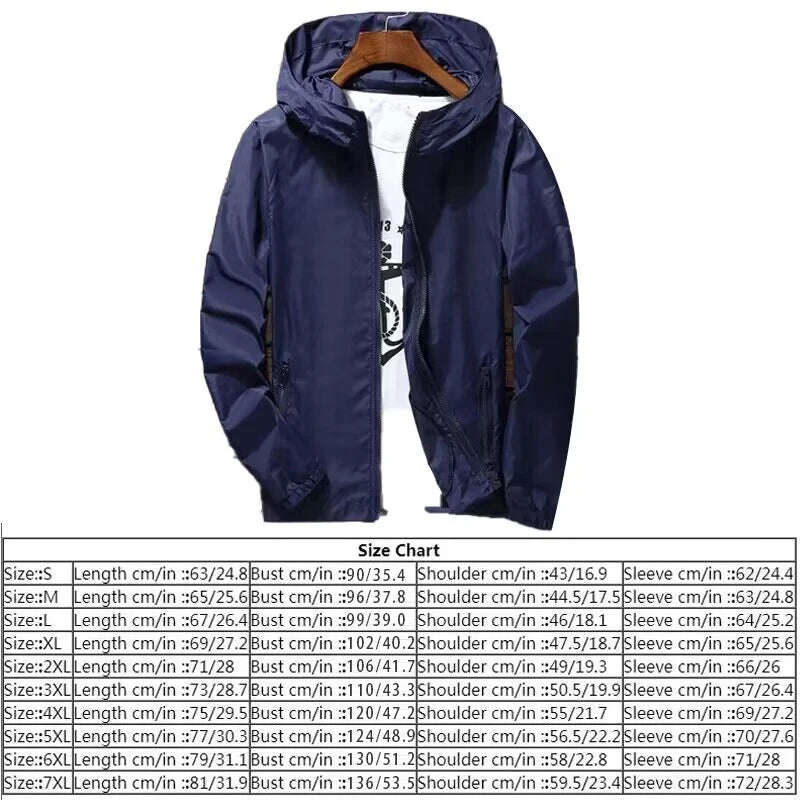 S-7XL Windproof Quick Dry Coat Ultra-Light Waterproof Jacket Men Women UV Outwear Camping Hiking Cycling Running Sport Rain Coat