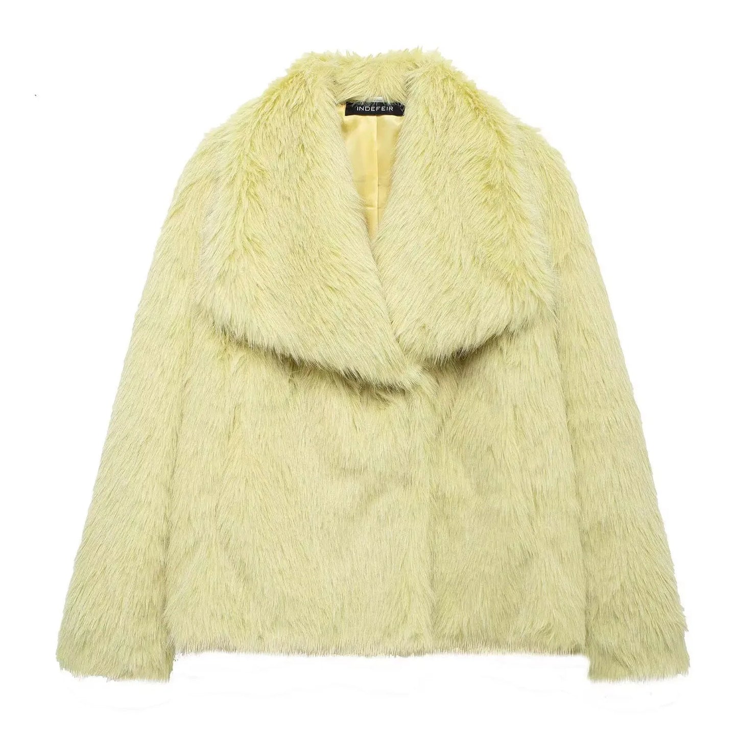 Winter Coats For Women Fashion New Faux Fur Long Sleeves Loose Coat Female Versatile High Street Women's Cardigan