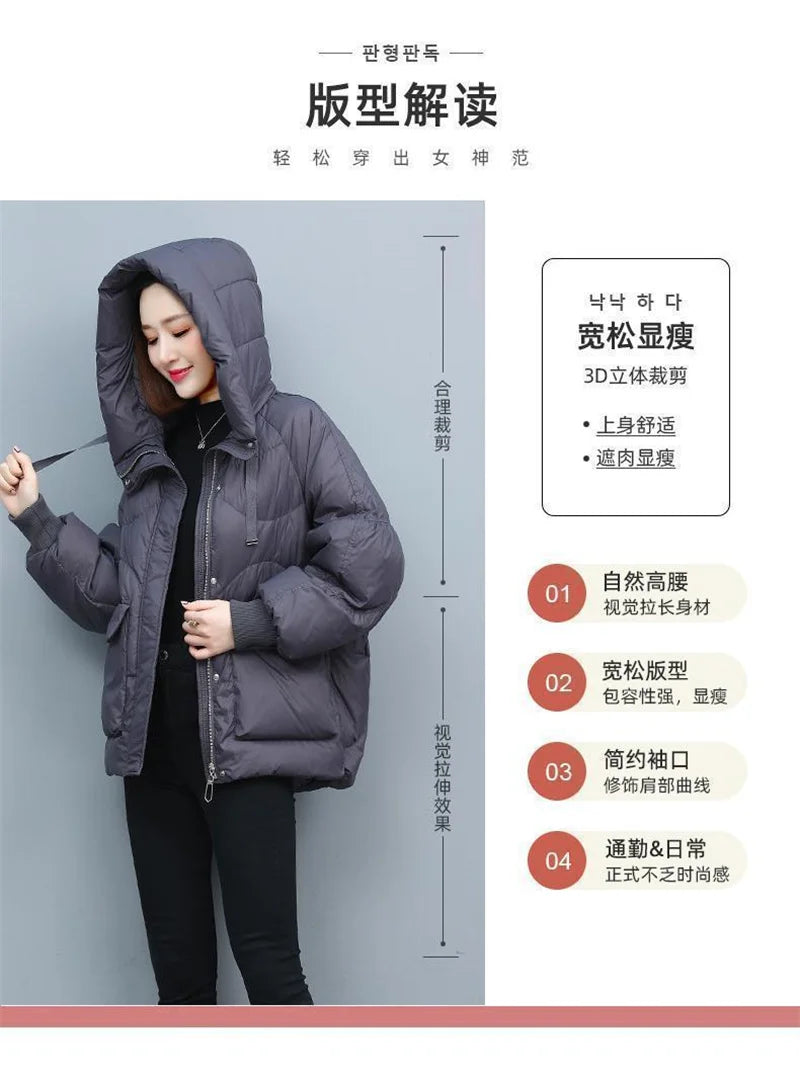 Winter Clothes Women Basic Jackets Warm Thick Down Cotton Jacket Female Short Hooded Fashion Padded-Cotton Jacket Parkas