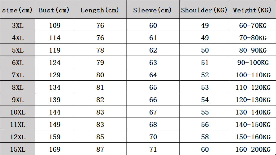 Spring and Autumn Large Size 15XL Men's Long-sleeved Shirt High Elastic Solid Color Shirt 12XL 11XL 10XL 9XL 8XL 7XL 200kg