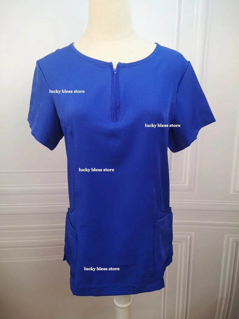 Surgical Uniforms Woman Scrub Set Medical Nurse Beauty Salon Workwear Clinical Scrubs Top + Pant Spa Doctor Nursing Tunic Suit