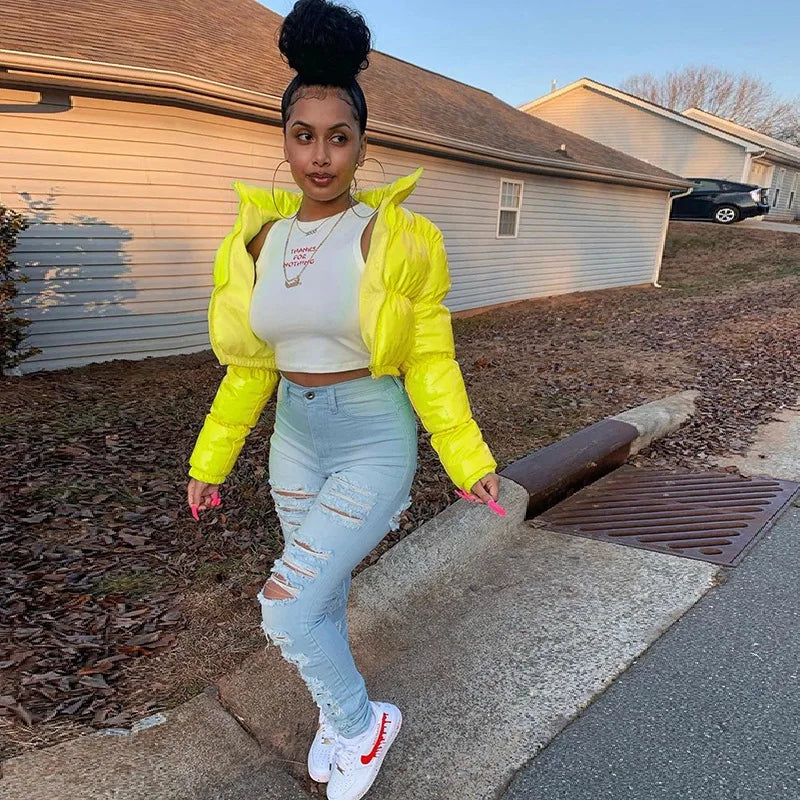 New Jackets Winter Jacket Coats Korean Style Woman Aesthetic Puffer Long Clothes Female Clothing Coat Down Parka Women's Hooded