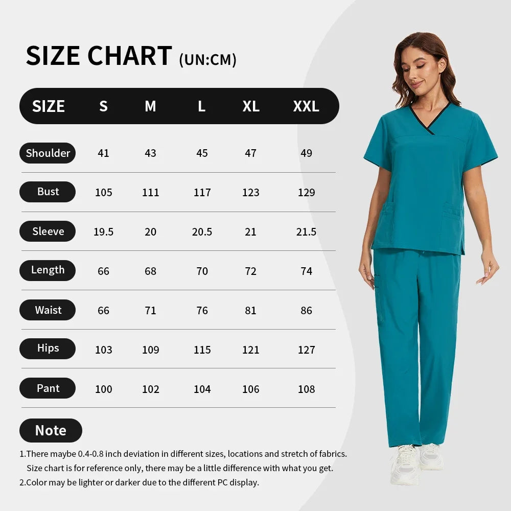 Scrub Uniforms Sets Hospital Clothes for Women Scrubs Set Quick-Drying Comfortable Nursing Outfits Pet Clinic Veterinary Uniform