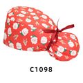 Christmas Snowman Scrub Caps for Long Hair Cotton Surgical Hats Dental Nursing Caps Women Men Hospital Clinic Medical Caps C1093