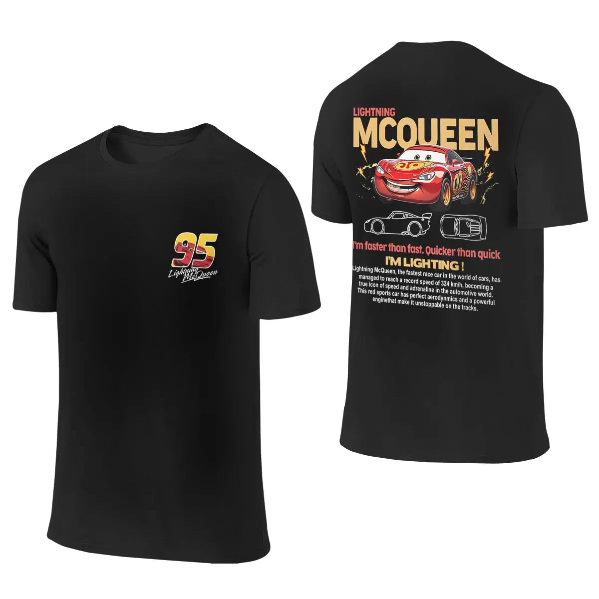Romantic Lightning Mcqueen And Sally Matching T Shirt Outfits Double-Side Print Sally Mcqueen tshirt Tees for Couple Gifts