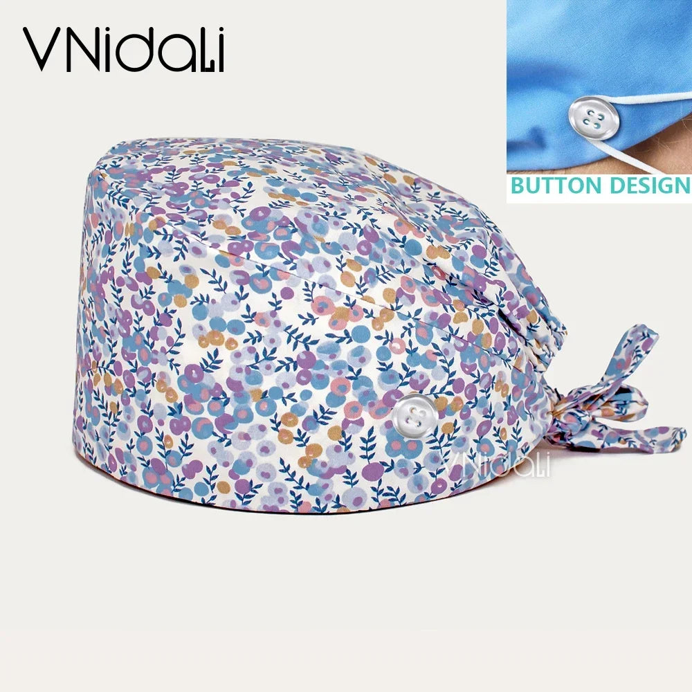 medical supplies nurse accessories nursing caps nurse hair cap surgical cap women surgery cap cartoon with button
