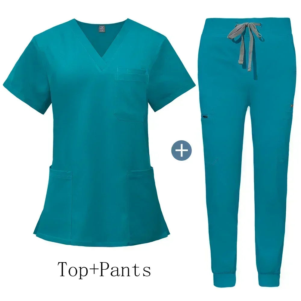 Wholesale Uniforms Doctor Nurse Work Wear Women Men Hot Sales Surgical Gowns Healthcare Nursing Articles High-quality Scrub Sets