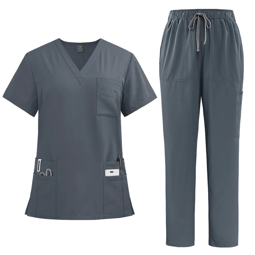 Short Sleeved Hospital Doctor Uniforms Spa Uniforms Dental Clinic Medical Scrubs Suits Pet Grooming Veterinary Nurse Accessories
