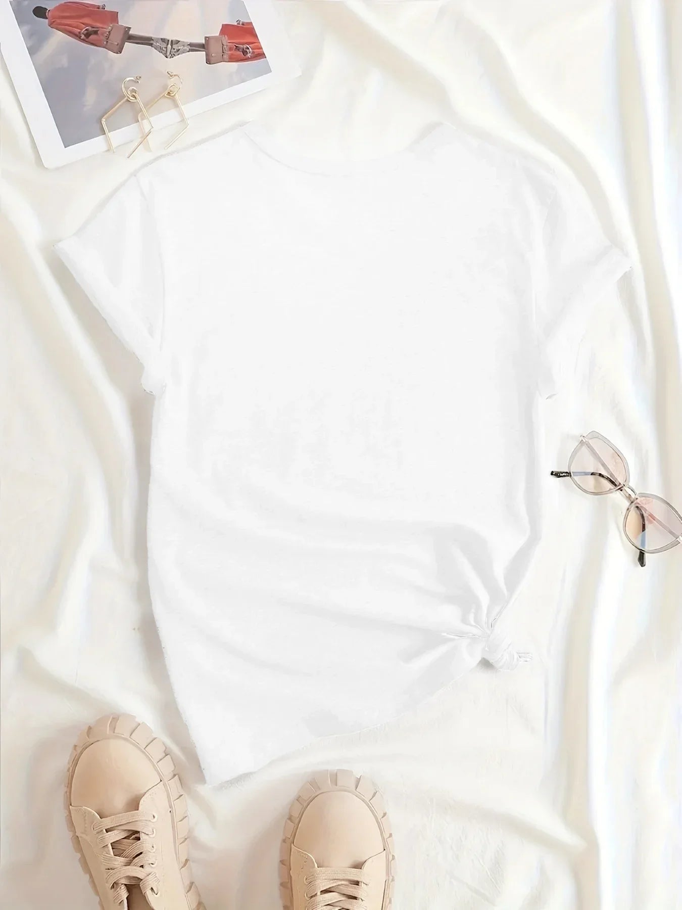 Women's Plus Size T-shirt Graphic Short Sleeve Clothing Top, Loose and Casual, Soft and Comfortable Breathable, Outdoor Sports