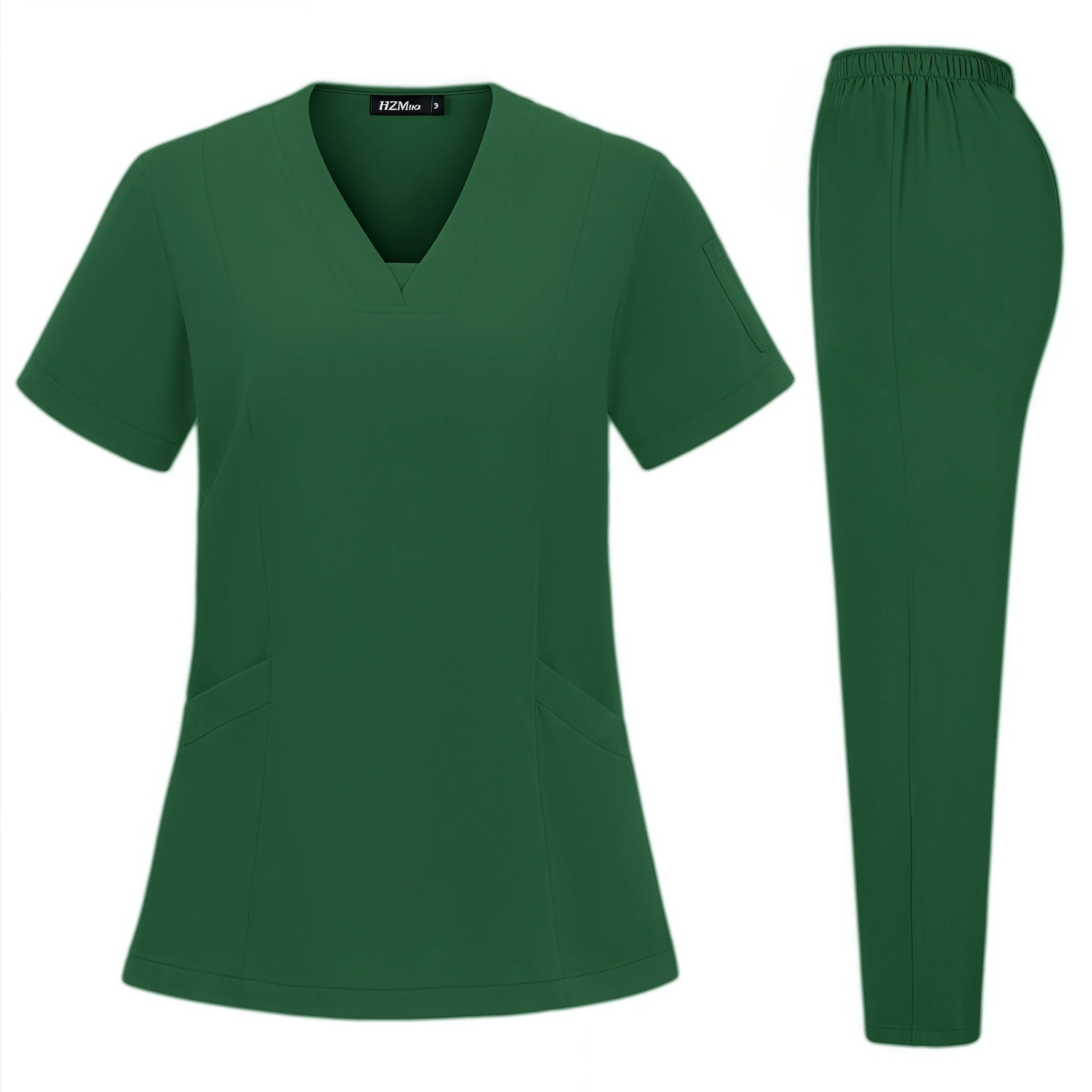 High Quality Hospital Scrubs Uniform Set Nurse Polyester Spandex Stretch Women Scrub Sets Uniforms Nursing Men Medical Scrubs