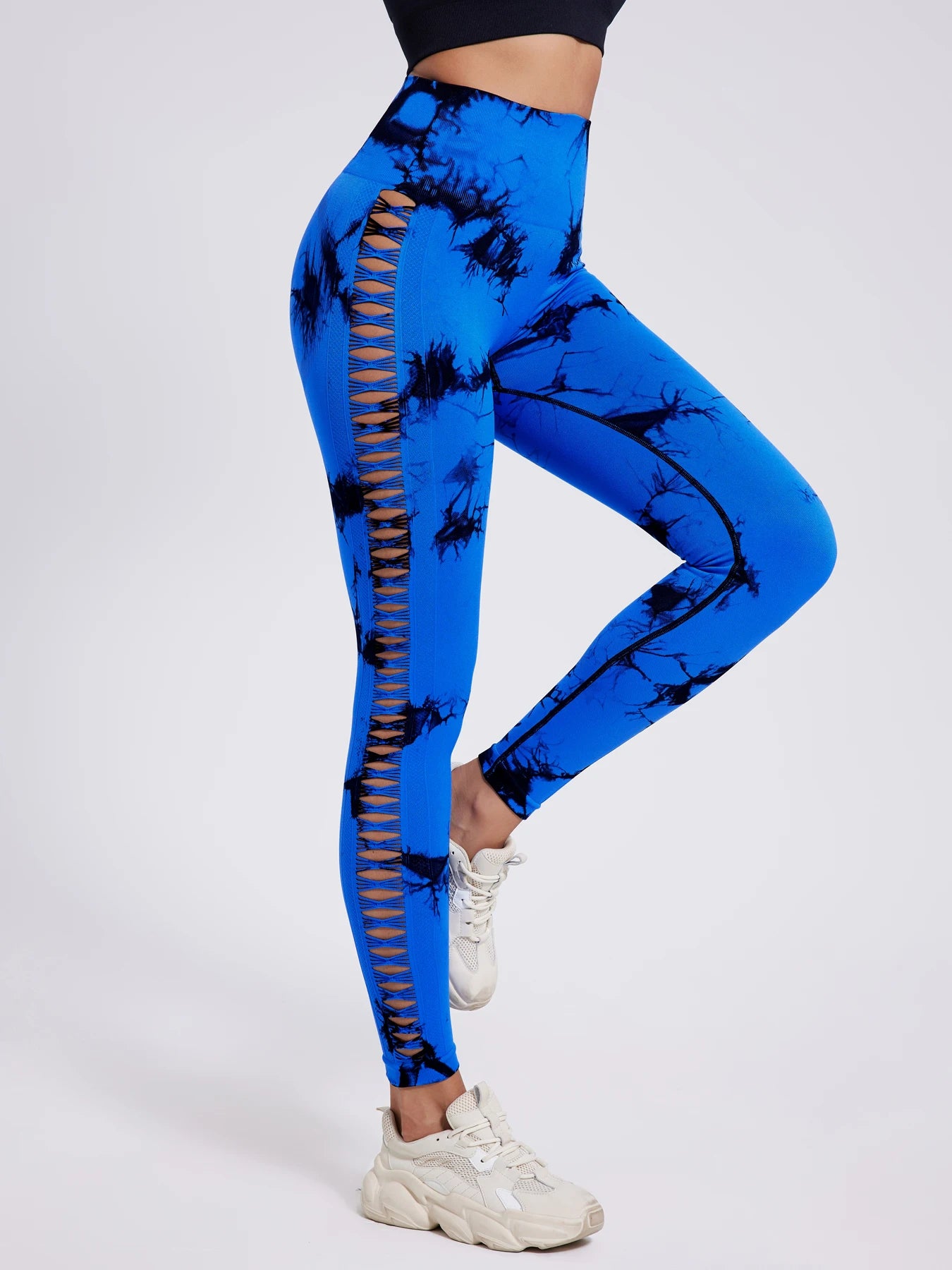 Butt Lifting Sexy Gym Leggings Women High Waist Seamless Tie Dye  Leggings Women Skinny Stretch Outdoors Hollow Out Pants