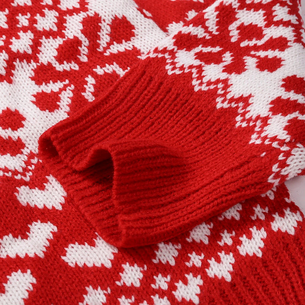 New Winter Christmas Women Sweaters Pullover Tops Casual Long Sleeve Print Knitted Sweater Women Clothes