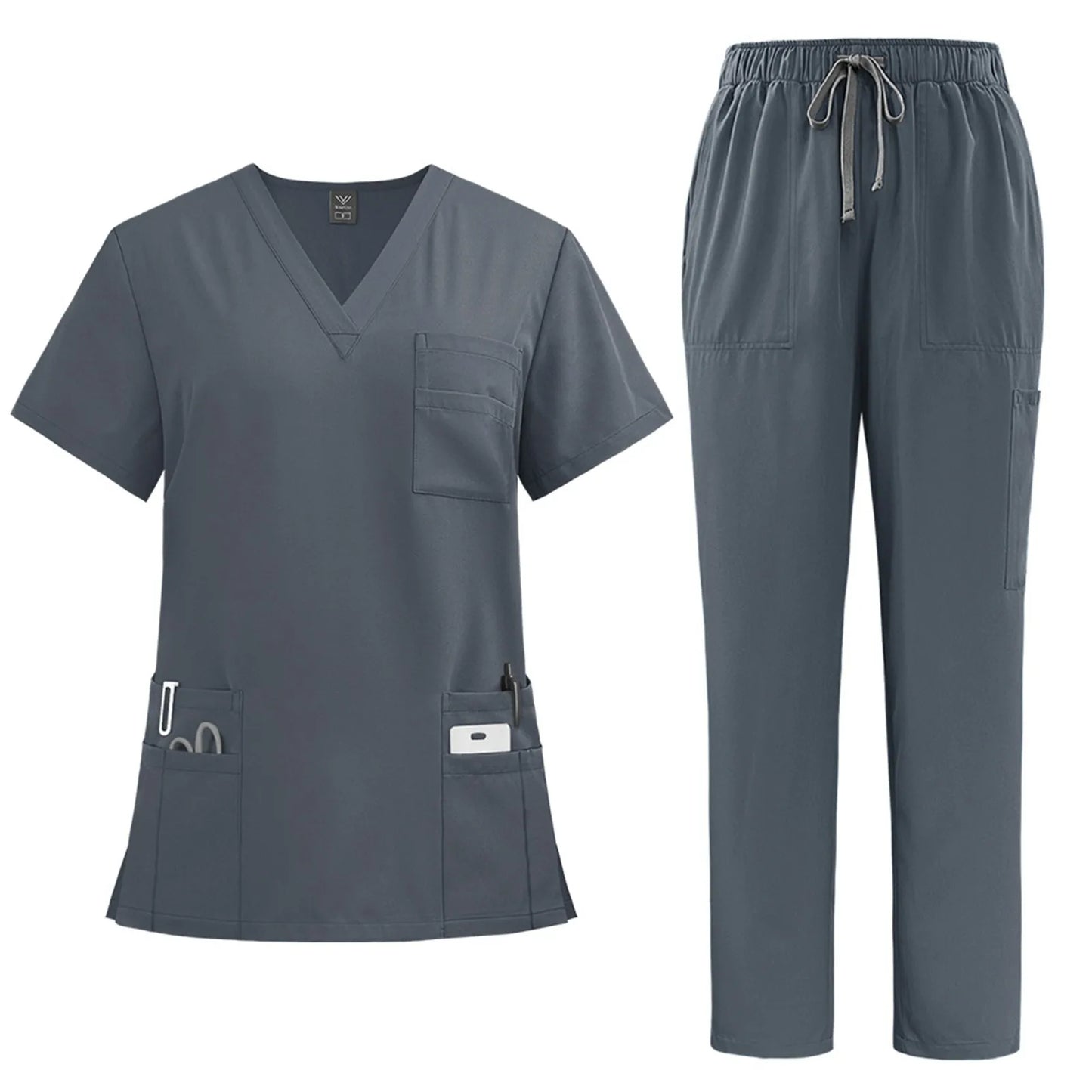 New Hospital Medical Scrub Suits Uniform Women Men Scrubs Set Beauty Work Clothes Nurse Accessories Dental Surgery Suit