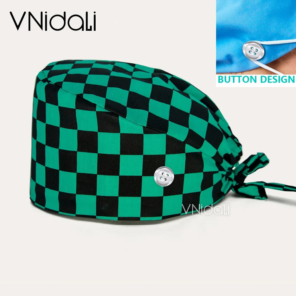 medical supplies nurse accessories nursing caps nurse hair cap surgical cap women surgery cap cartoon with button