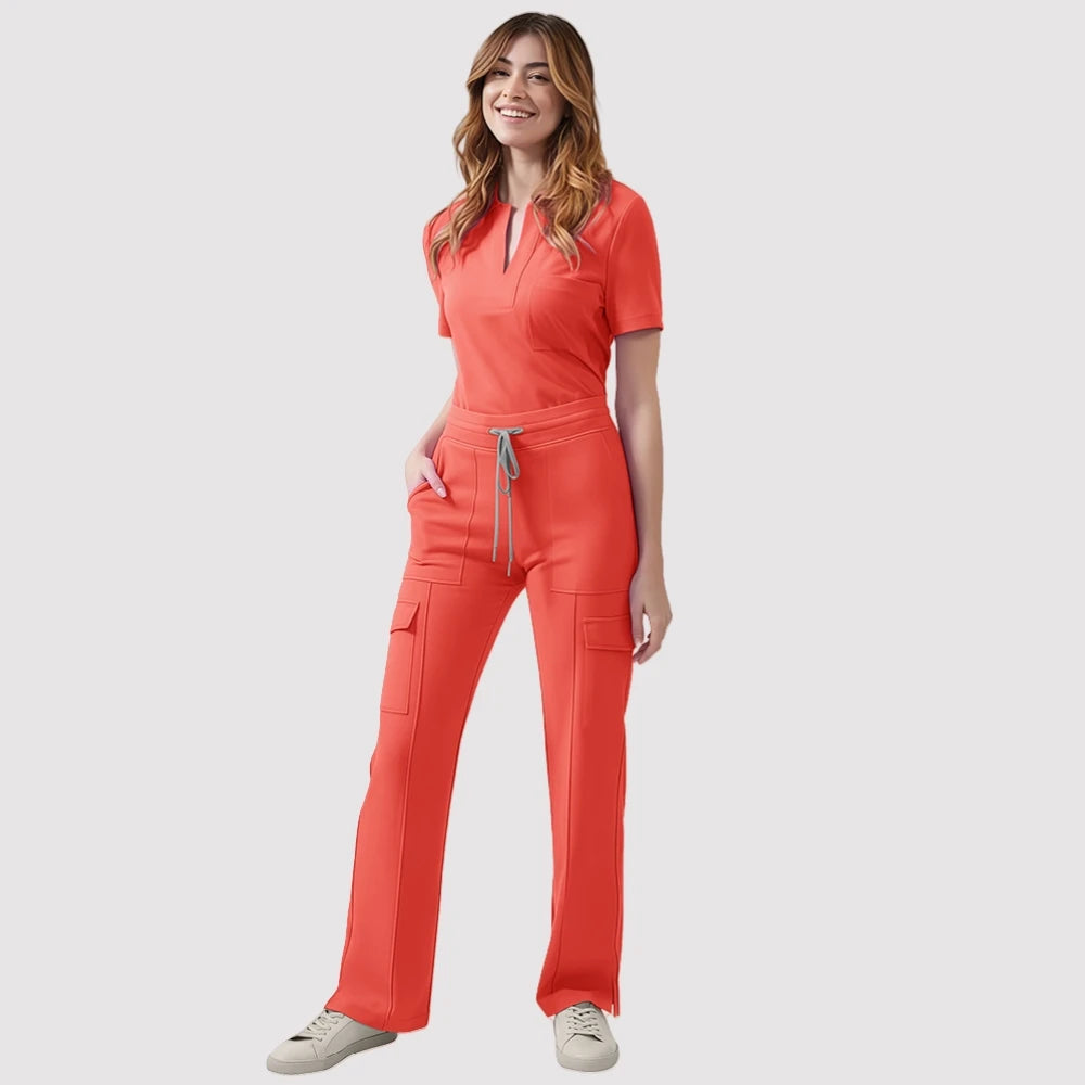 New Scrubs Uniform Multi Short Sleeve Tops Pants Hospital Set Women Pet Shop Doctor Scrub Medical Surgery Workwear Scrub Suit