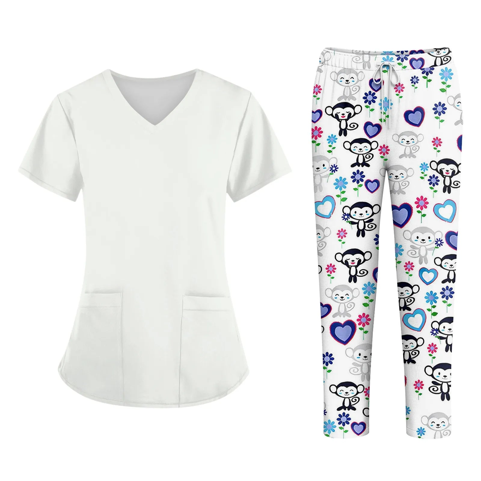 Unisex Medical Uniforms Men Women Nursing Clothes Beauty Costume Nurse Scrubs Sets Doctor Dentist Workwear Clinical Tops Pants