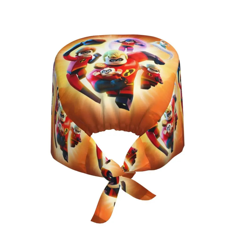 Custom The Incredibles Medical Staff Scrubs Hat Men Women Superhero Anime Doctor Nursing Surgical Cap Scrub Caps