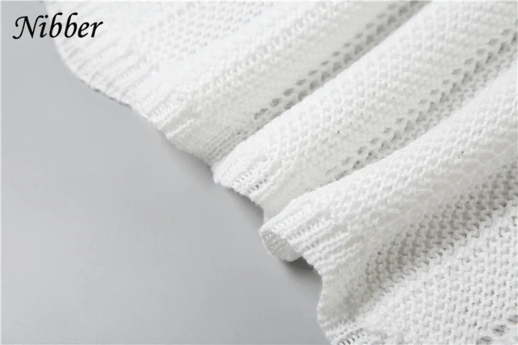 Nibber Sexy Elegant Halter Dress Women Summer Backless Lace-Up Color-Block Sleeveless Trendy Nightclub Wild Fashion Clothing