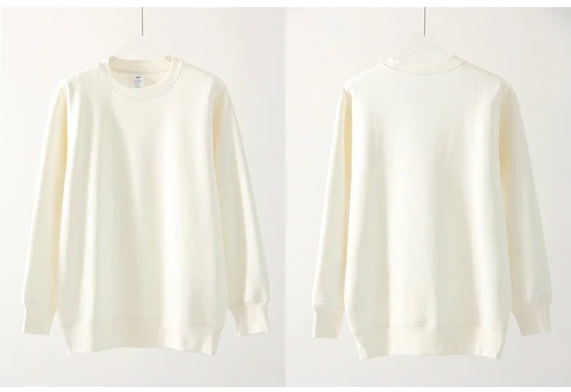 Winter Fleece Sweatshirts For Women Oversized Top Warm Pullovers Black Loose O Neck White Thick Velvet Sweatshirt Women Warm