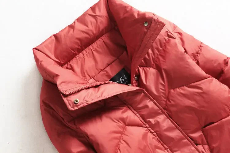 Winter Warm Coat Women's Fashion New Solid Color Hood Filled Down Cotton Coat Women's Clothing Winter Jacket Women