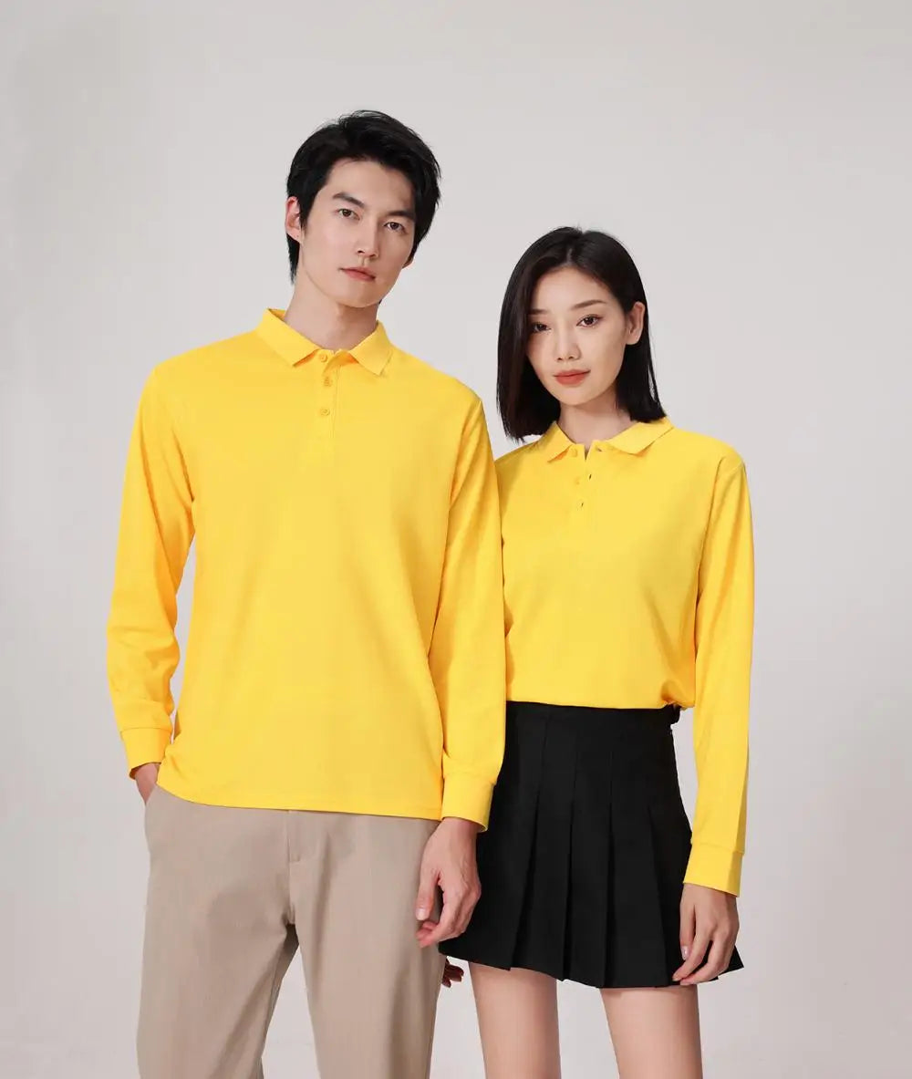 S-7XL Fashion Sportswear High Quality New-Design Men's Polos Shirts Long Sleeve 100% Cotton Casual Polos Customized Your LOGO