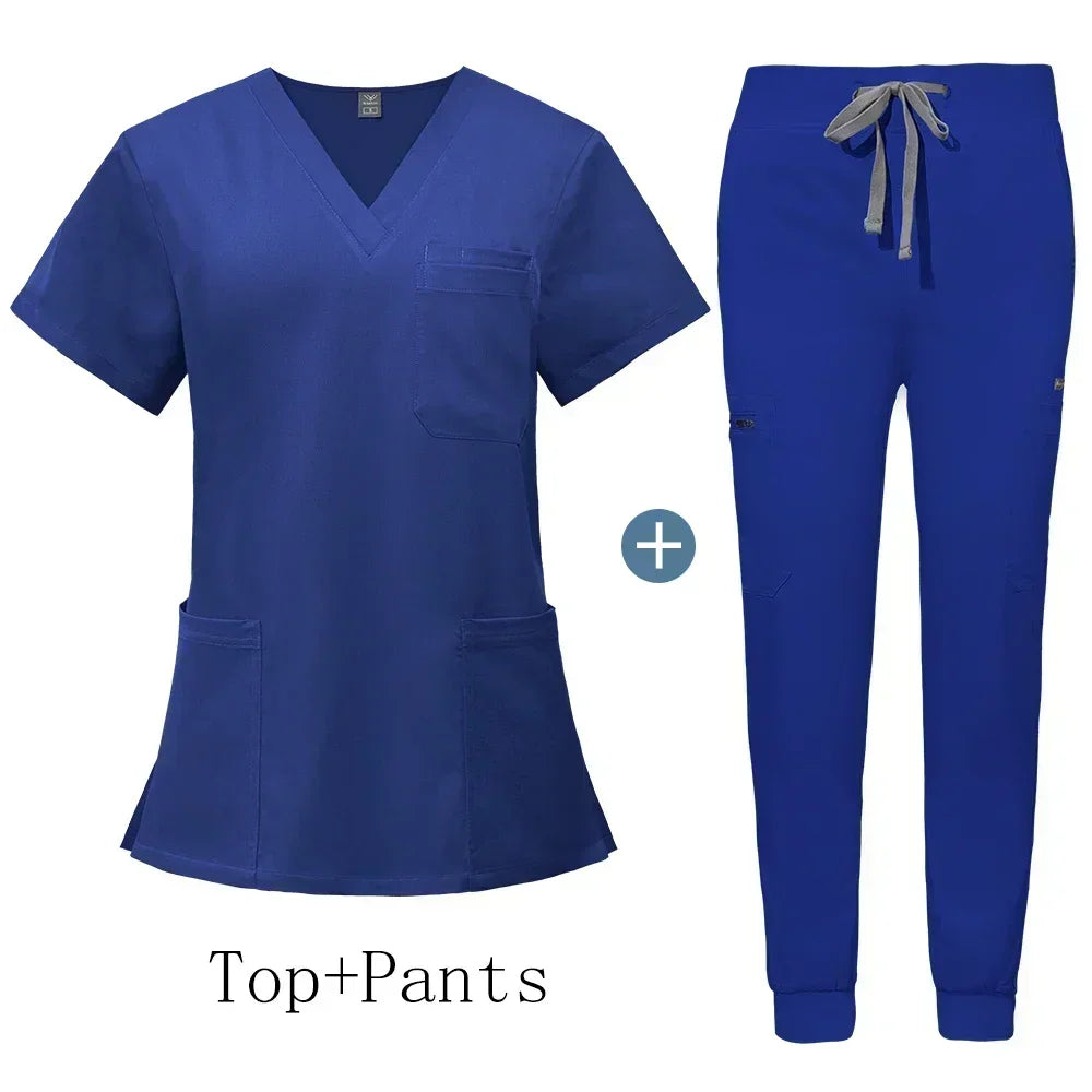 Wholesale Uniforms Doctor Nurse Work Wear Women Men Hot Sales Surgical Gowns Healthcare Nursing Articles High-quality Scrub Sets
