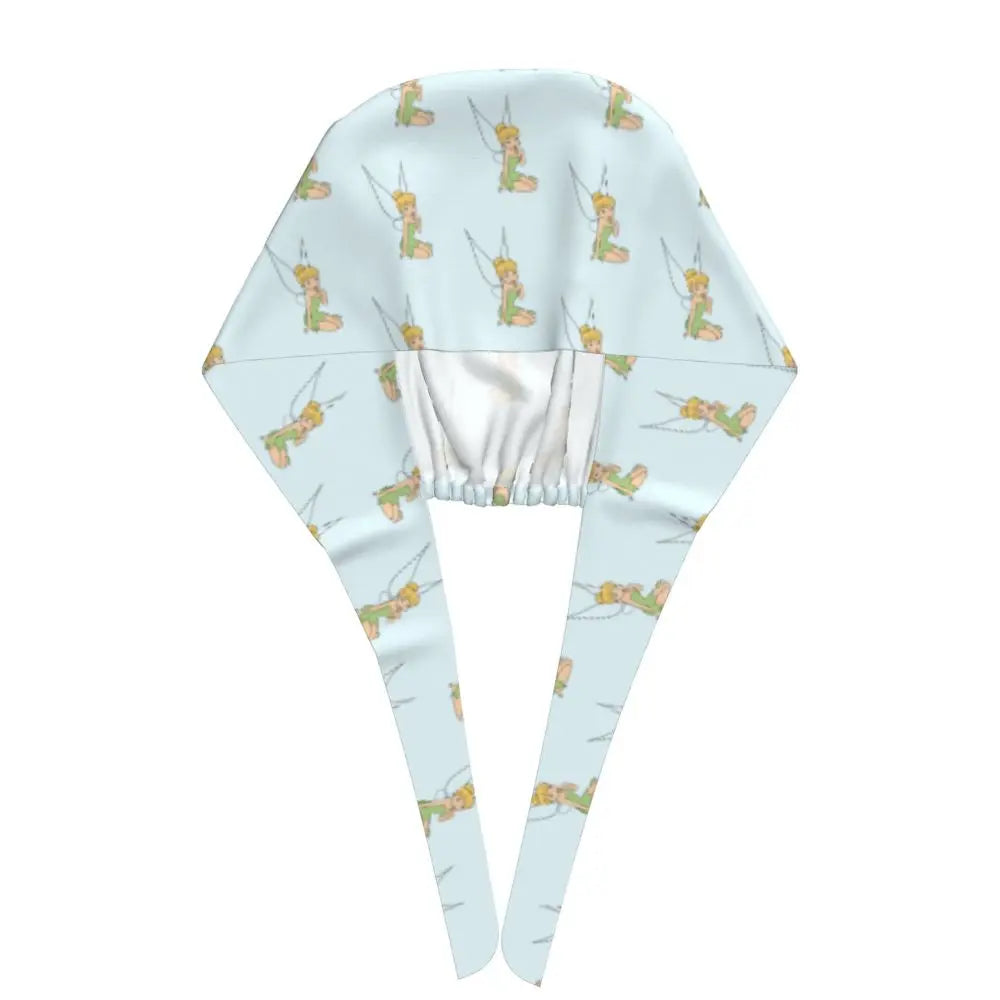 Custom Tinker Bell Breathable Nursing Work Cap Surgical Scrub Caps Unisex Nurse Medical Cap Cartoons Scrubs Hat Medical Surgical
