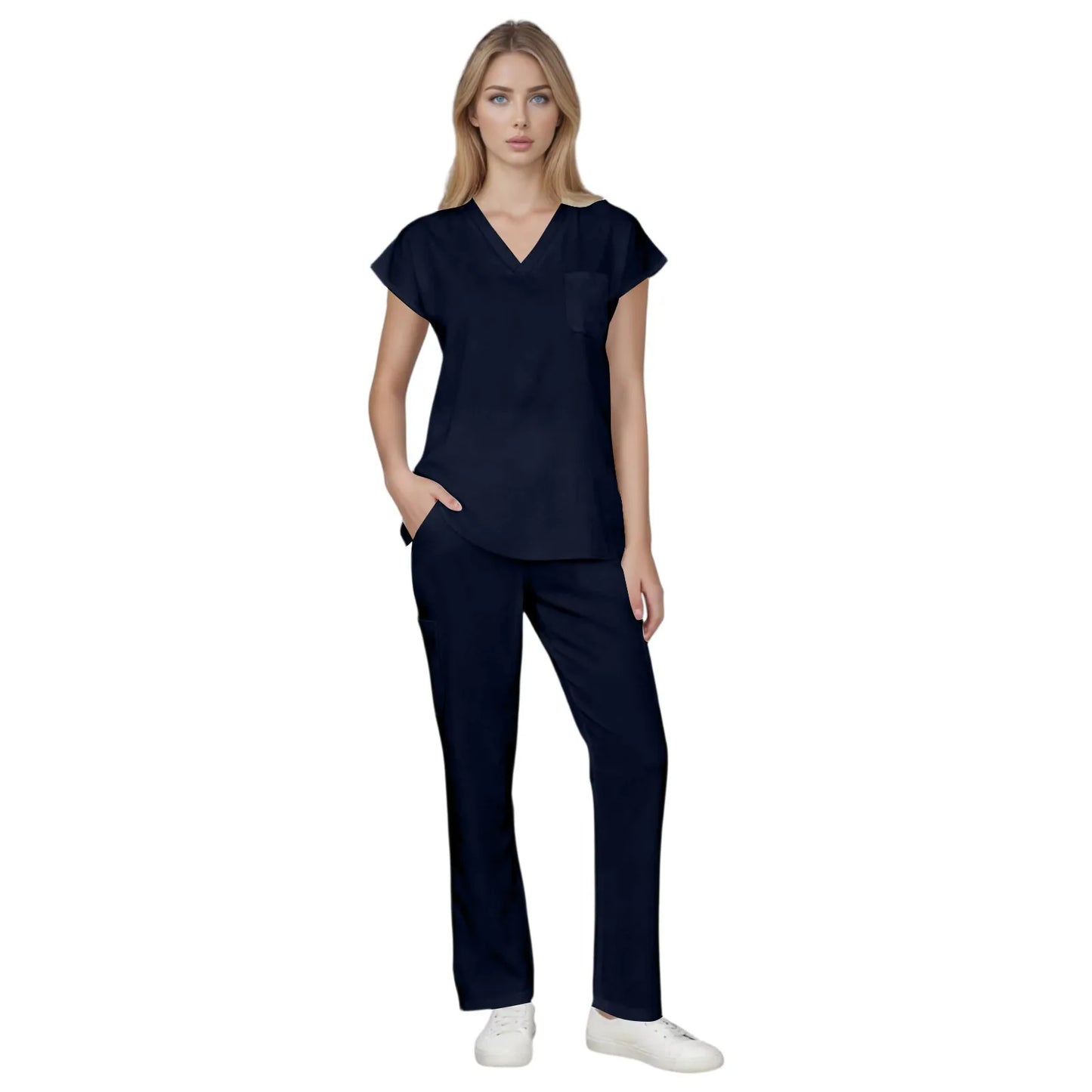 Scrubs Medical Uniform Women and Man Scrubs Set Medical Scrubs Top and Pants