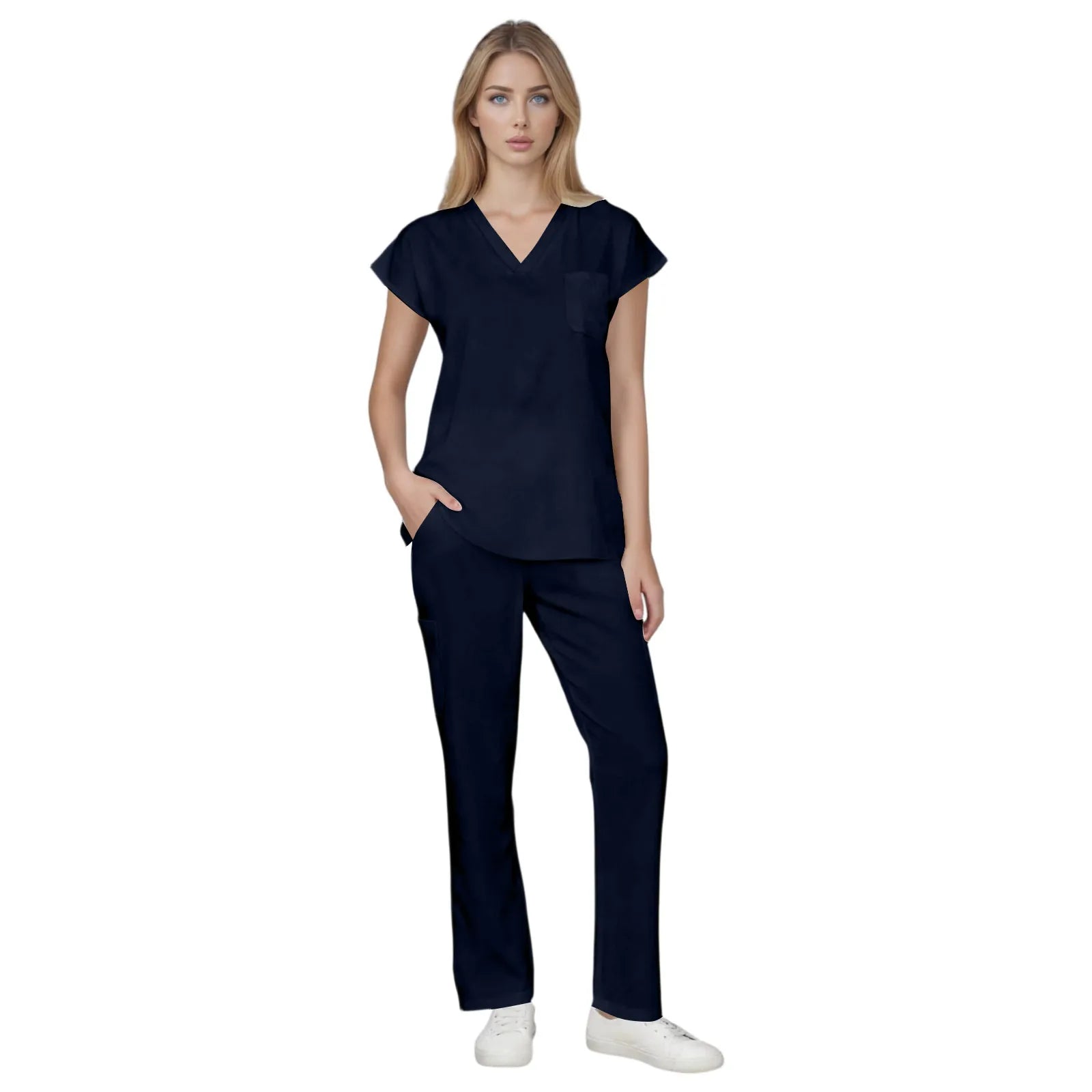 Scrubs Medical Uniform Women and Man Scrubs Set Medical Scrubs Top and Pants