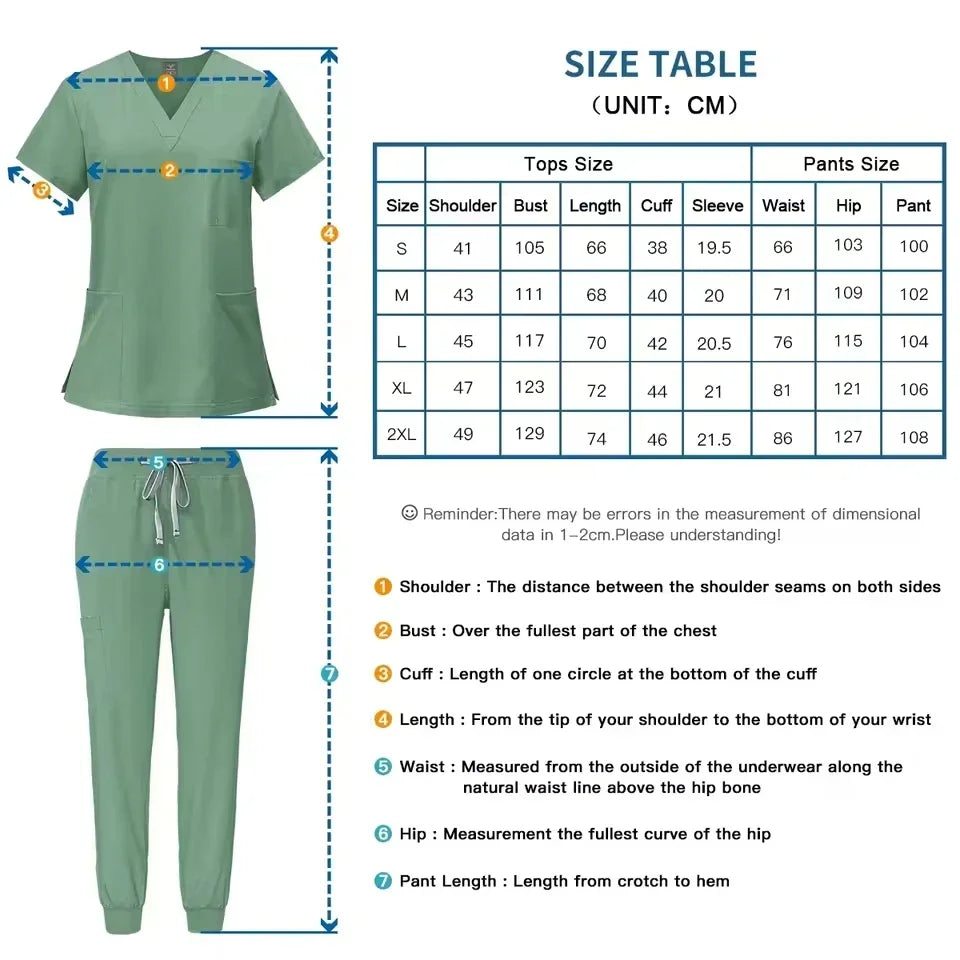 Medical Scrub Nursing Surgical Gown High Quality Elastic Scrub Healthcare Pharmacy Solid Color Uniform Wholesale Workwear Unisex