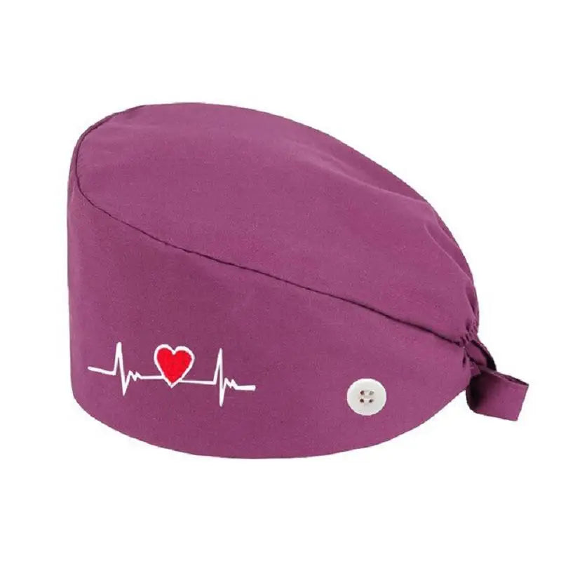 Solid color scrubs caps with button Pet Grooming Agency Work Scrubs Beauty Work Hats Lab nursing scrubs cap gorro enfermera