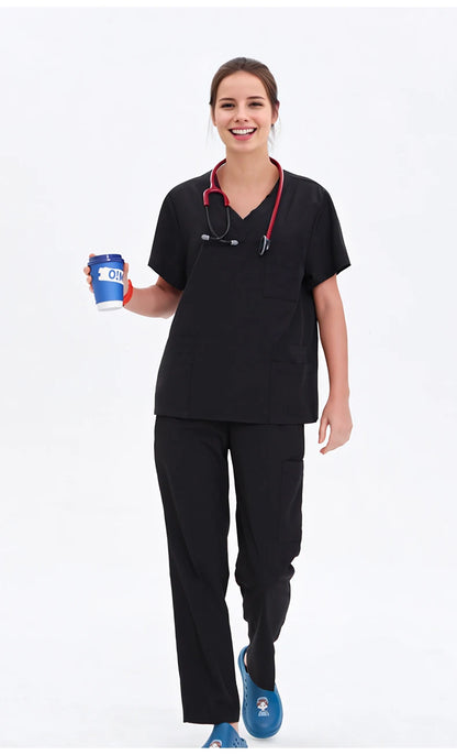 Doctor Nurse Scrub Set Hospital Uniforms Clinic Medical Surgeon Nursing Clothes Dental Pediatric Beauty Salon Work Suit S23