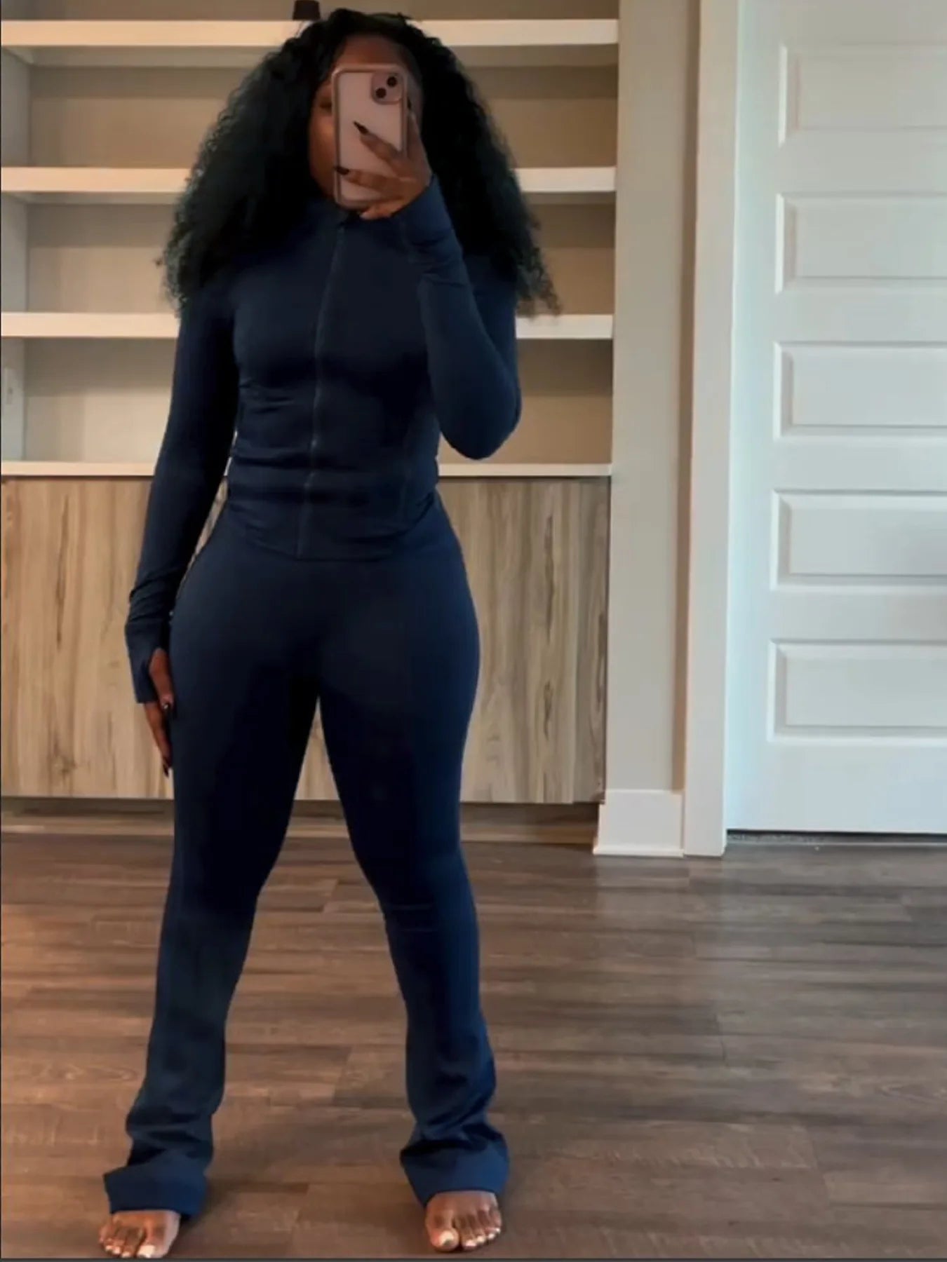 HLJ&GG Casual Solid Sporty Two Piece Sets Women Zipper Long Sleeve Slim Top And Skinny Pants Outfits Spring New 2pcs Tracksuits