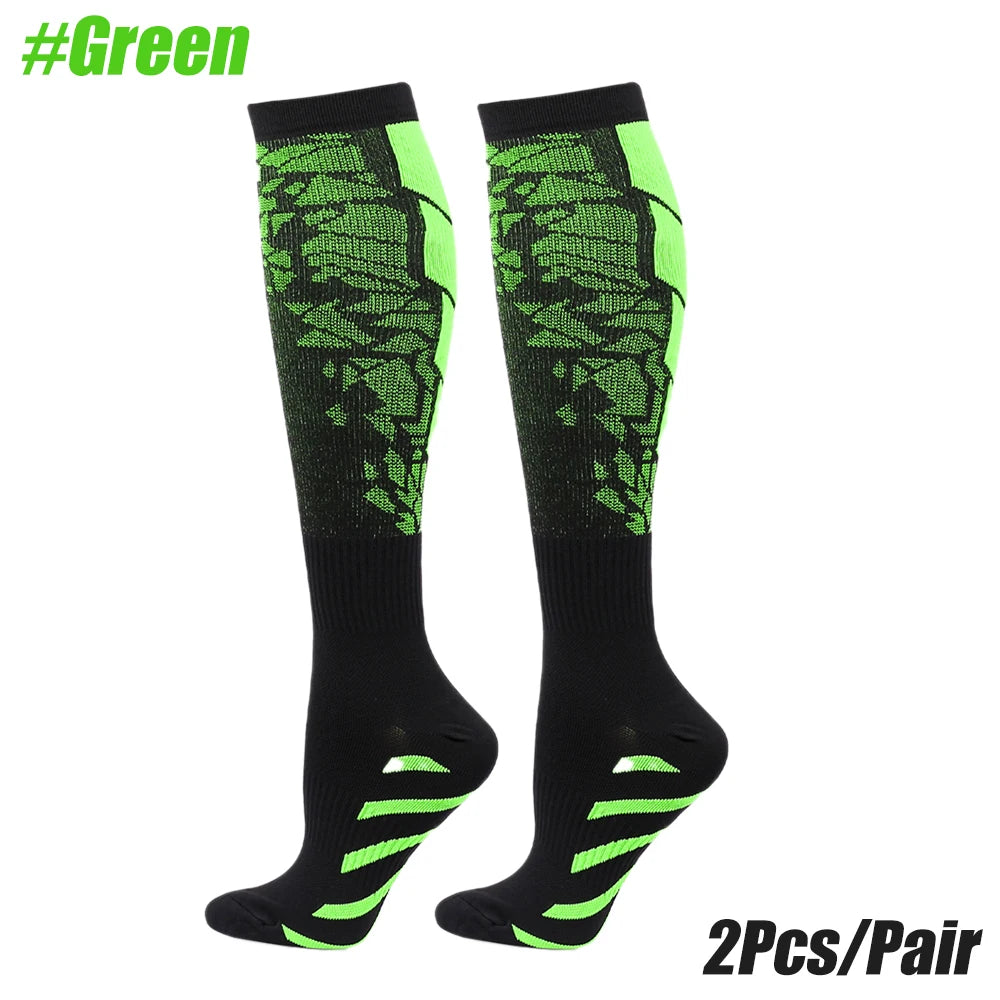 1Pair Compression Socks for Men Women 15-20 mmHg Medical Support for Running Nurses Flight Pregnancy Circulation Athletic Socks