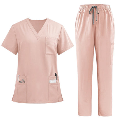 Doctor Nurse Scrub Set Hospital Uniforms Clinic Medical Surgeon Nursing Clothes Dental Pediatric Beauty Salon Work Suit S23