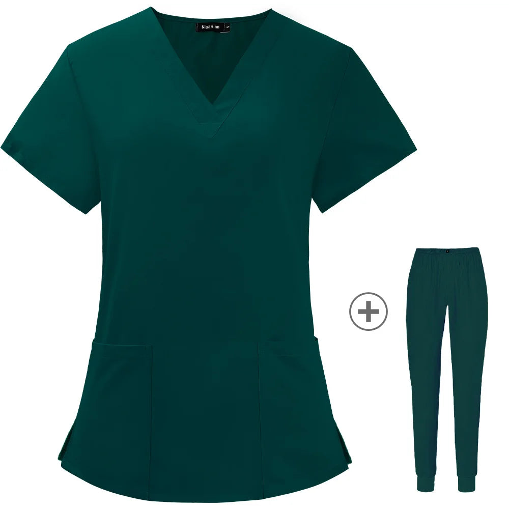 Wholesale Women Wear Scrub Suits Hospital Doctor Working Uniform Medical Surgical Multicolor Unisex Uniform Nurse Accessories