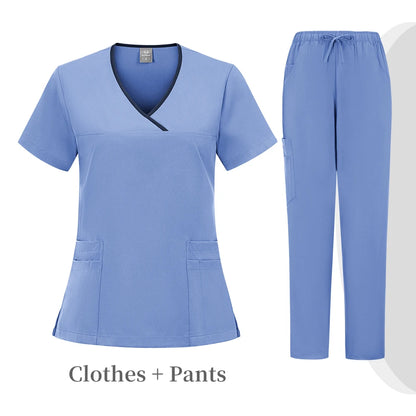 High quality color doctor nurse uniform scrubbing set Medical clothing Beauty salon work quick drying women's medical