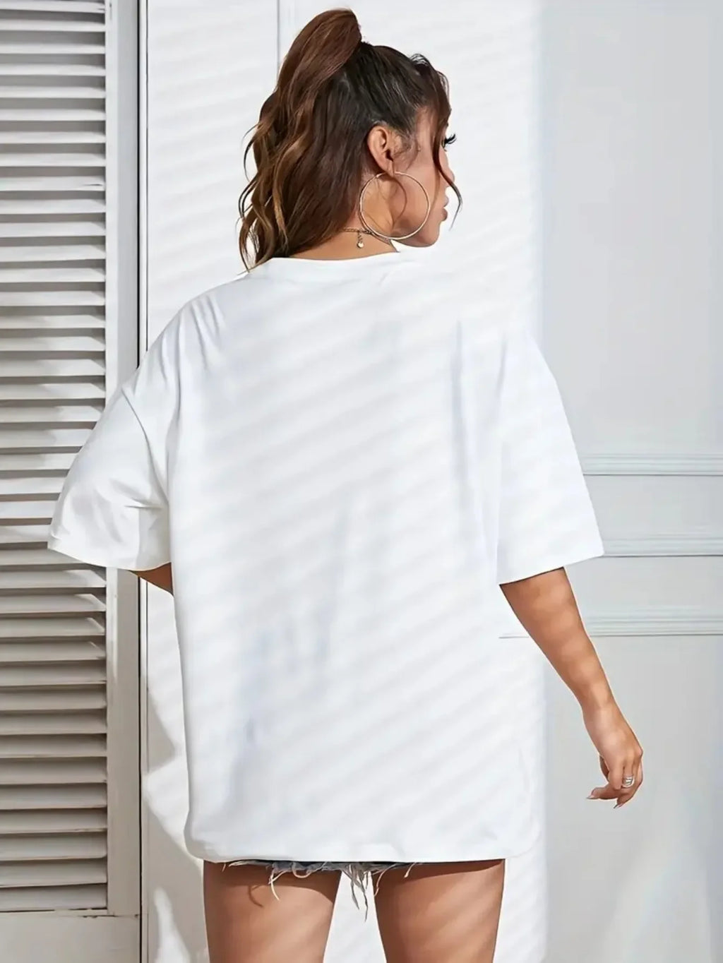 Plus Size Not My Problem T - Shirt for Women | Casual Crew Neck Medium Stretch
