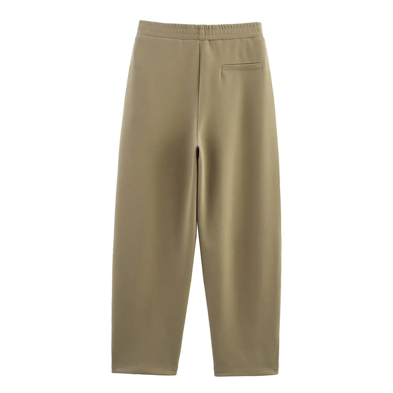 2025 New Women's Clothing European and American Style Fashion Washed Double-Sided Fabric Casual Pleated Pants