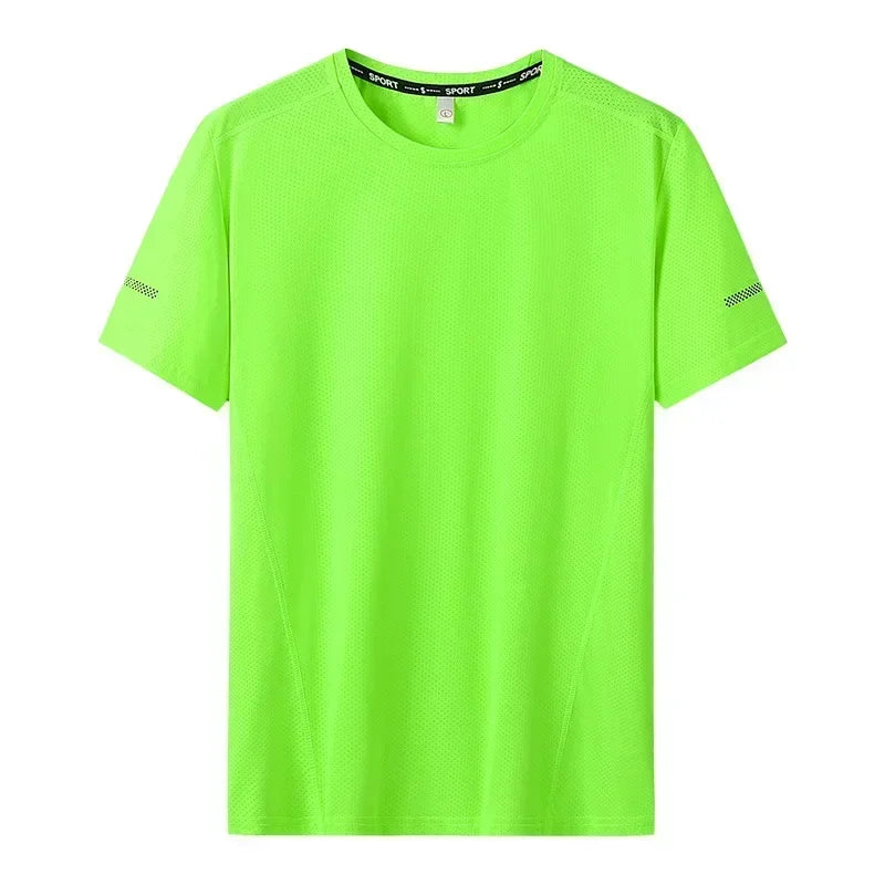 Plus Size T-shirt for Men 6XL/7XL Summer Quick Drying Tees Oversized Round Neck Short Sleeve T-shirt Big Size 110-175kg