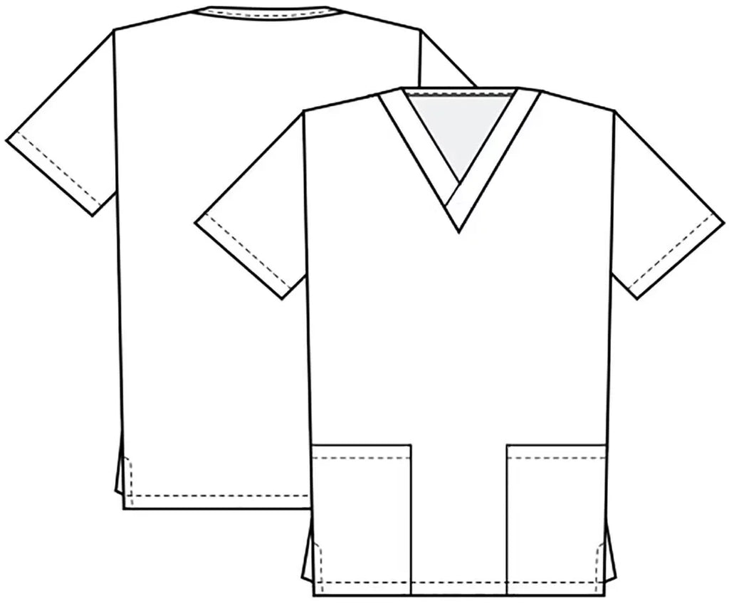 Women's V-neck Nurse Uniform Pocket T-shirt, Butterfly Print Surgical Gown Top, Nursing Work Top, Daily Commute Wear